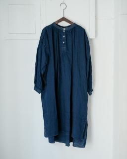 SP / INDIGO LINEN ONEPIECE col.Blue
