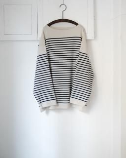 OUTIL / TRICOT NAY (OU-C008) col.Ecru / Indigo
