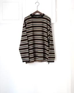 PHIGVEL / Border LS Top col.Navy  Ivory