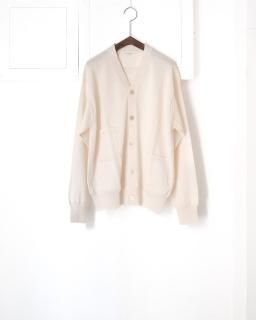 PHIGVEL / Wool Linen Cardigan Knit col.Ivory