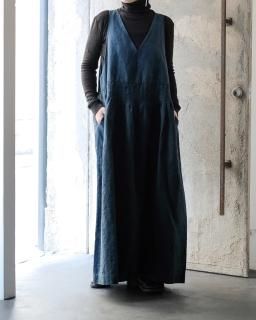 genre / WAIST TUCK APRON DRESS col.Indigo (genre  Sleepy PEOPLE Exclisuve)