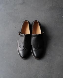 forme / T strap Straight tip with Old Fringe col.Black