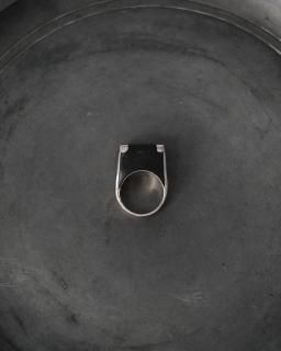Touareg Silver / ring 11 col.Silver  ebony wood