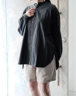 SP / ORGANIC COTTON OXFORD / BAND COLLAR SHIRTS col.Charcoal