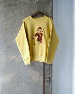 OLDMANS TAILOR / TEDDY DOG FLOCKY PRINT CREW SWEAT col.Musterd