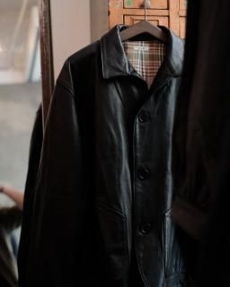 PHIGVEL / LEATHER FIELD JACKET col.Black