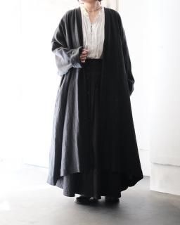 SP / LINEN CANVAS / ROBE col.Black