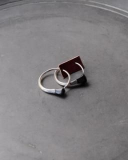 Touareg Silver / Earrings 02 col.Silver  ebony wood