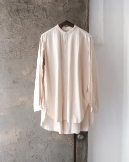 SP / ORGANIC COTTON OXFORD / BAND COLLAR SHIRTS col.Beige