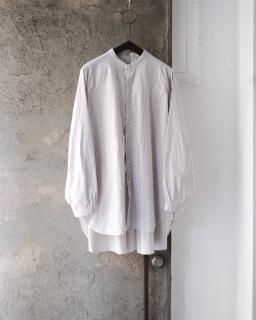 SP / ORGANIC COTTON OXFORD / BAND COLLAR SHIRTS col.Saxe Gray
