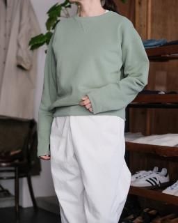 OLDMANS TAILOR / THUMB HOLOE CREW SWEAT col.Green