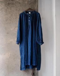 SP / INDIGO LINEN ONEPIECE col.Blue