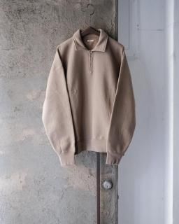 PHIGVEL / HALF-ZIP SWEAT SHIRTS col.Sand Beige