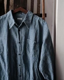 PHIGVEL / CHAMBRAY LONG DRESS SHIRT (Sleepy PEOPLE Exclusive) col.Indigo
