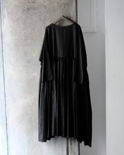 SP / FINE COTTON OXFORD / WIDE GATHER ONEPIECE col.Black