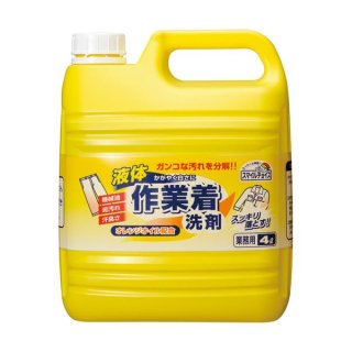 （まとめ）ミツエイ スマイルチョイス液体作業着洗剤 4L 1本【×5セット】
