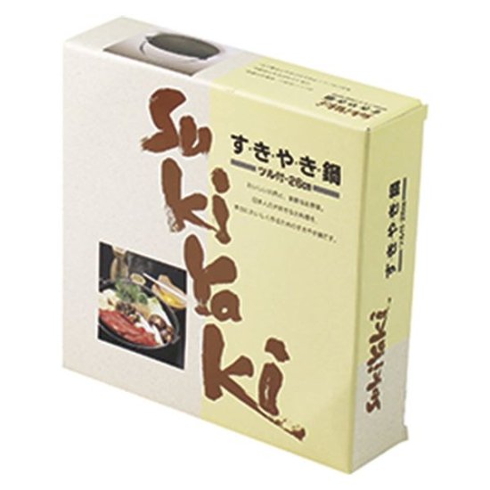 すき焼き鍋/調理器具 【約260×55mm】 日本製 つる付き 箱入り 鉄 〔キッチン 台所〕｜生活用品いろいろお得に【よろずやエイチワン】