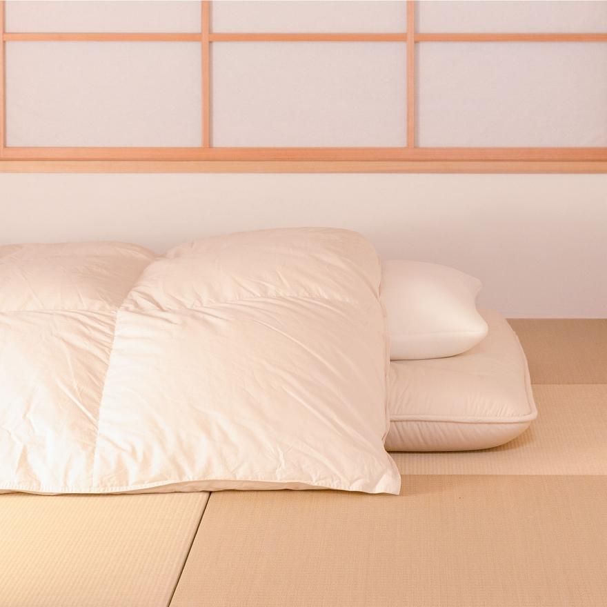 国産羽毛布団 本掛け「梅花藻」プレミアムゴールドラベル | 近江ふとん