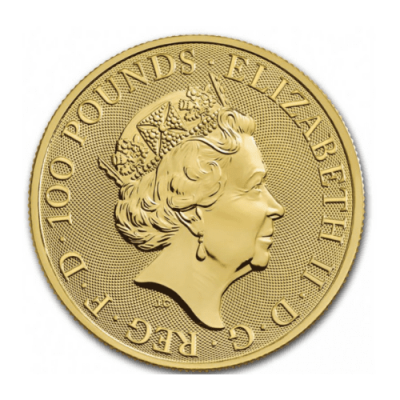 2020イギリス『クィーンズビースト・白馬』1オンス（31.1g）地金型金貨 ...