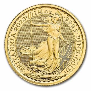 2023 イギリス ブリタニア金貨 地金型 1/4オンス 新品 クリアケース付