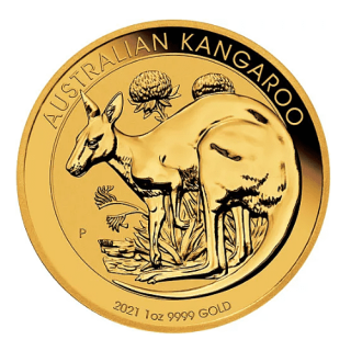 2021オーストラリア『カンガルー』1オンス（31.1g）地金型金貨 カプセルケース付 新品