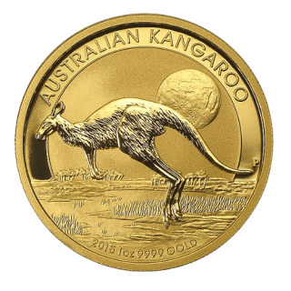 2015オーストラリア『ゴールドカンガルー』1オンス（31.1g）地金型金貨 カプセルケース付 新品