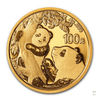 2021 中国 ゴールドパンダ 8ｇ 地金型金貨 パウチ入り 新品未使用 