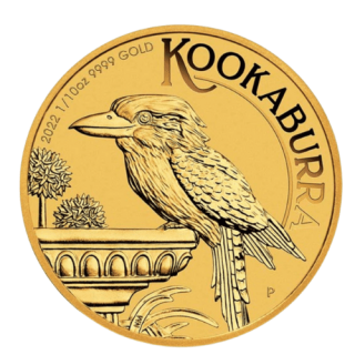 2022 オーストラリア『カワセミ』 1/10オンス 地金型金貨 クリアケース付 新品未使用 限定15000