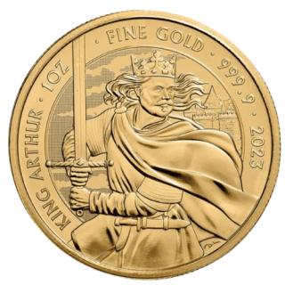2023 イギリス『キングアーサー』神話と伝説 1オンス 地金型金貨 クリアケース付 新品未使用  