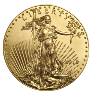 2015 アメリカ『ゴールドイーグル』 1オンス 地金型金貨 クリアケース付 新品未使用  