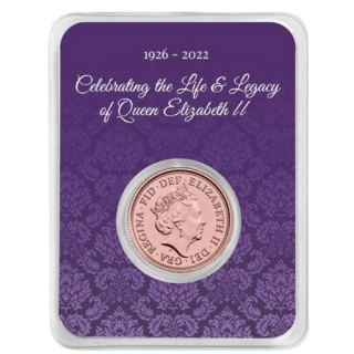 2022 イギリス  ソブリン金貨 エリザベス女王メモリアル 地金金貨 クリアケース付 新品未使用 
