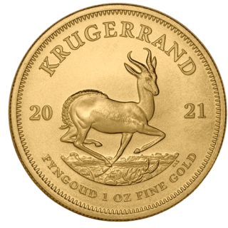2021 南アフリカ『クルーガー』1オンス 地金型金貨 クリアケース付 新品未使用 