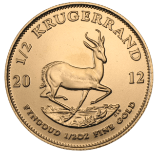 2012 南アフリカ『クルーガー』1/2オンス 地金型金貨 クリアケース付 新品未使用 