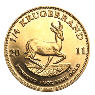 2011 南アフリカ『クルーガー』1/4オンス 地金型金貨 クリアケース付 新品未使用 