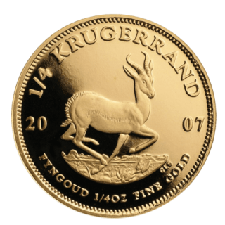 2007 南アフリカ『クルーガー』1/4オンス 地金型金貨 クリアケース付 新品未使用 