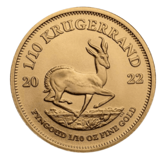 2022 南アフリカ『クルーガー』1/10オンス 地金型金貨 クリアケース付 新品未使用