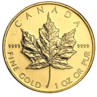 2008 カナダ メイプルリーフ 1オンス 地金型金貨 クリアケース付 新品未使用  