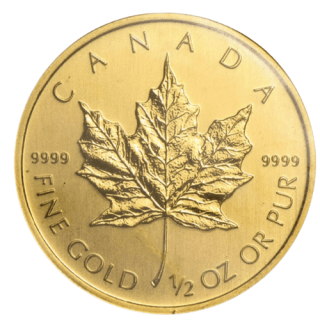2011 カナダ メイプルリーフ 1/2オンス 地金型金貨 クリアケース付 新品未使用  
