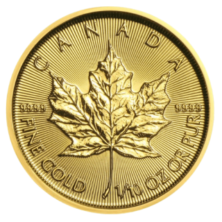 2016 カナダ メイプルリーフ 1/10オンス 地金型金貨 クリアケース付 新品未使用  