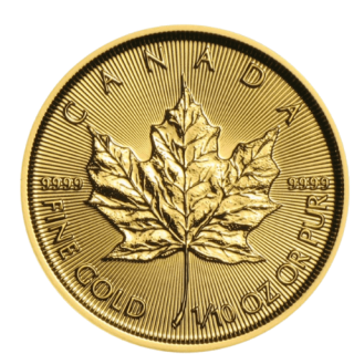 2015 カナダ メイプルリーフ 1/10オンス 地金型金貨 クリアケース付 新品未使用  
