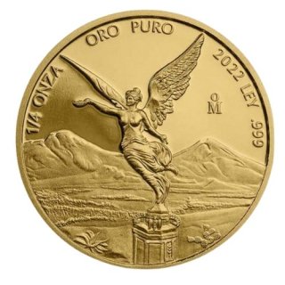 2022 メキシコ リベルタード金貨 1/4オンス プルーフ