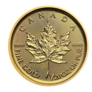 2019 カナダ メイプルリーフ 1/20オンス 地金型金貨 クリアケース付 新品未使用  