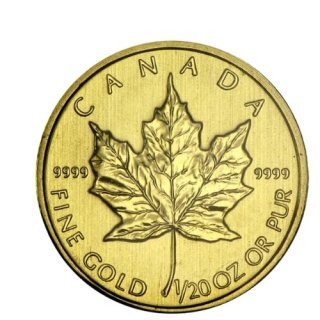 2012 カナダ メイプルリーフ 1/20オンス 地金型金貨 クリアケース付 新品未使用  