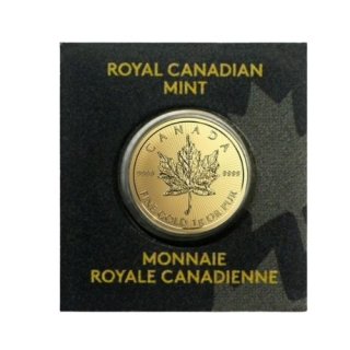 ランダムイヤー カナダ メイプルリーフ 1グラム 地金型金貨 専用パッケージ入り 新品未使用  