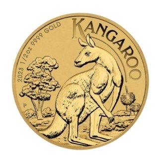 2023 オーストラリア カンガルー金貨   1/2オンス 地金型金貨  クリアケース入り 新品未使用  