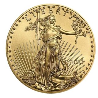2021 アメリカ『ゴールドイーグル』 type1 1オンス 地金型金貨 クリアケース付 新品未使用  