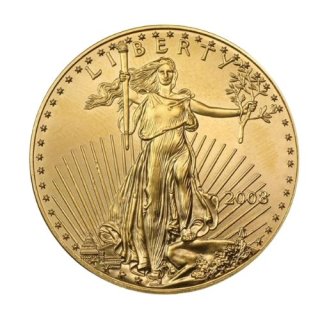 2008 アメリカ『ゴールドイーグル』 1オンス 地金型金貨 クリアケース付 新品未使用  