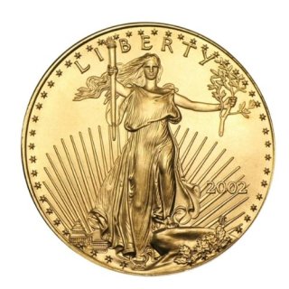 2002 アメリカ『ゴールドイーグル』 1オンス 地金型金貨 クリアケース付 新品未使用  