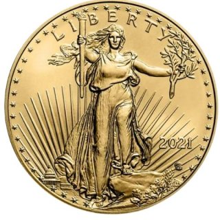 2021 アメリカ『ゴールドイーグル』 type1 1/2オンス 地金型金貨 クリアケース付 新品未使用  