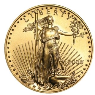 2006 アメリカ『ゴールドイーグル』  1/2オンス 地金型金貨 クリアケース付 新品未使用  